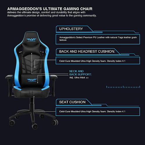Armaggeddon Gaming Chair  NEBUKA III Maldive Blue