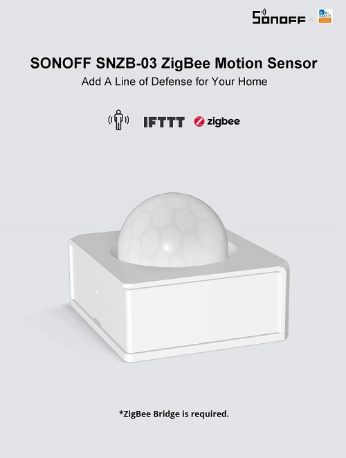 Sonoff SNZB-03 - Détecteur de mouvements sans fil ZigBee compatible Smart  Life, eedomus, Jeedom, Home Assistant,  