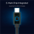 Unitek C14086BK USB3.2 USB-C Male to USB-C Female Extension Cable PD100W 50cm