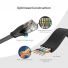 Unitek C1814GBK Flat Patch Cable CAT6 Black 15.0m