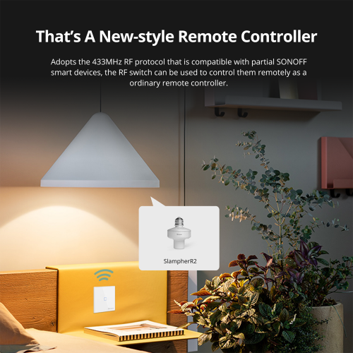 Sonoff T2EU3C-RF Smart Wall Touch Switch White (433MHz remote controller )