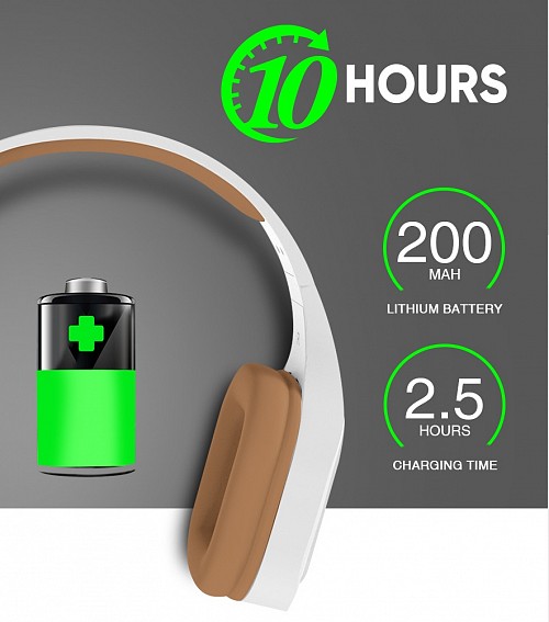 SonicGear Airphone 5 Bluetooth Headphones White Gray