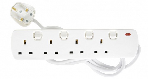 Mercury 4 Gang Switched Extension 2.0m 430.007UK