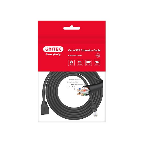 Unitek C1896BK-1M CAT6 M-F Extension Cable 1.0m
