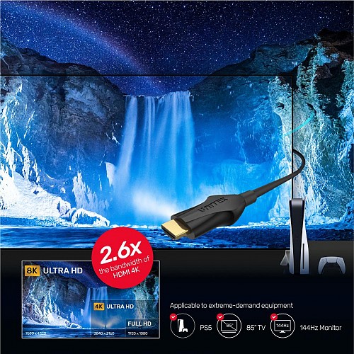 Unitek C11060BK-3M 8K HDMI 2.1 120Hz Cable 3.0m