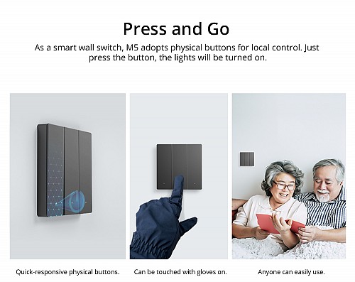 Sonoff M5 UK 1C ( 1 Button ) WiFi Smart Wall Mechanical Switch