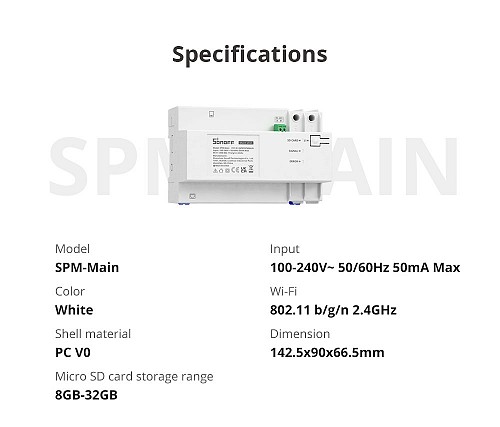 Sonoff SPM-Main Wifi Smart Stackable Power Meter