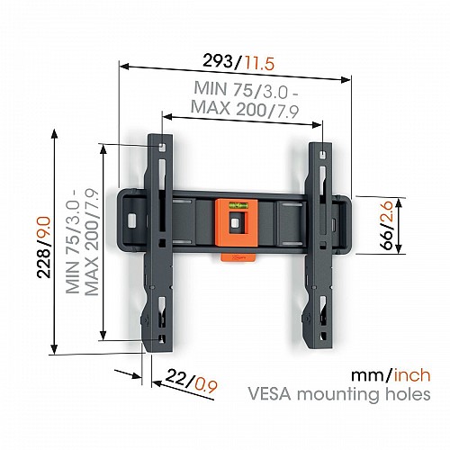 Vogels TVM1203 Fixed TV Wall Mount 19-50 Black