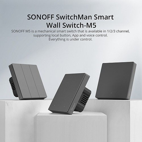 Sonoff M5 UK 1C ( 1 Button ) WiFi Smart Wall Mechanical Switch