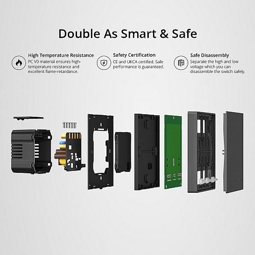 Sonoff M5 UK 1C ( 1 Button ) WiFi Smart Wall Mechanical Switch