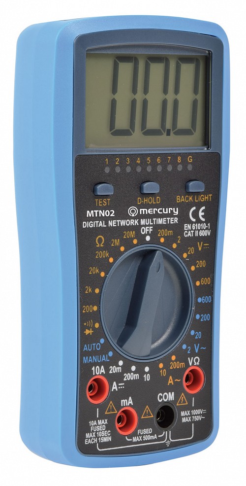 Mercury Pro Digital Multimeter Network/USB Tester 600.107UK