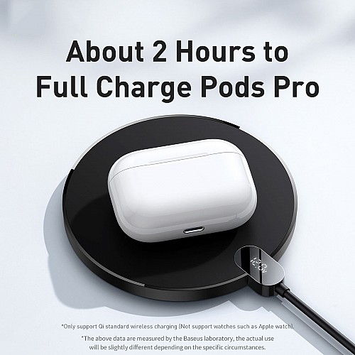 Baseus Digital LED Display Gen 2 Wireless Charger 15W Black