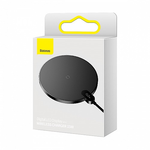 Baseus Digital LED Display Gen 2 Wireless Charger 15W Black