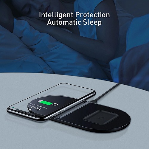 Baseus Simple 2in1 QI Wireless Charger 18W Black