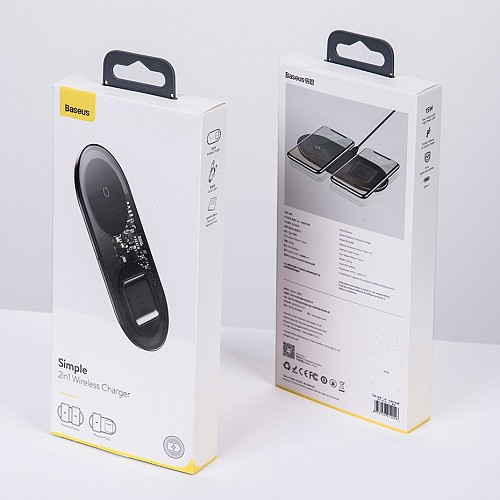 Baseus Simple 2in1 QI Wireless Charger 18W Black