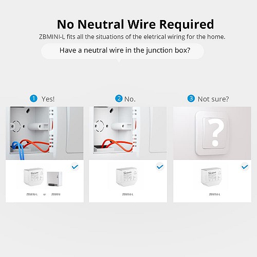 Sonoff ZBMINI-L Zigbee 3.0 Smart Switch