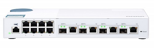 QNAP 12-Port 10GbE Managed Switch with 4x 10GbE SFP+/RJ45 Combo Ports & 8x 1GbE RJ45 Ports QSW-M408-4C