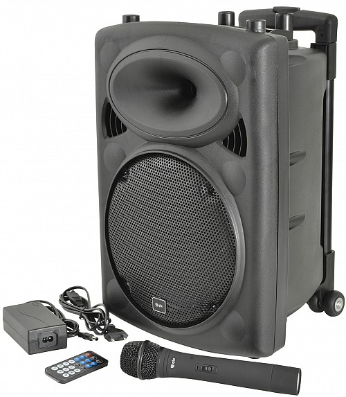 QTX QR10PA 10 Professional Portable Karaoke & PA Speaker with 1x Wireless Microphone, Bluetooth USB & FM 178.839UK