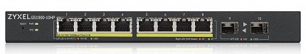 Zyxel 10-Port Gigabit PoE Managed Switch, 8 x PoE GS1900-10HP