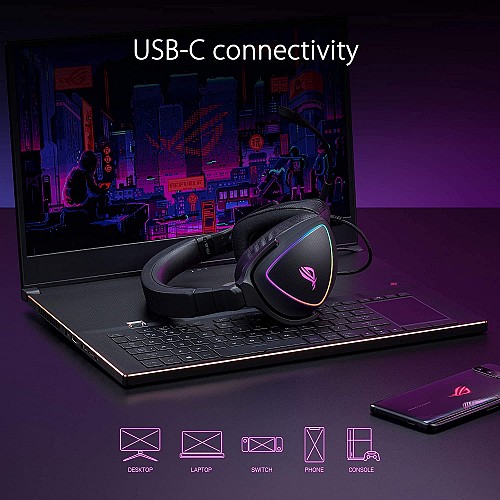 ASUS Gaming Headset USB-C Noise Cancelling Mic RGB ROG Delta S