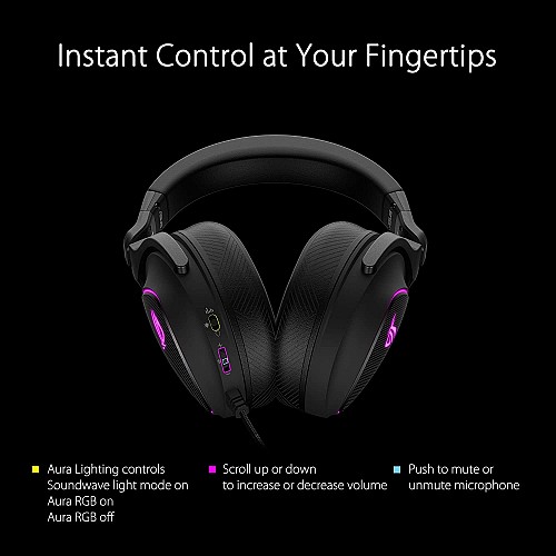 ASUS Gaming Headset USB-C Noise Cancelling Mic RGB ROG Delta S