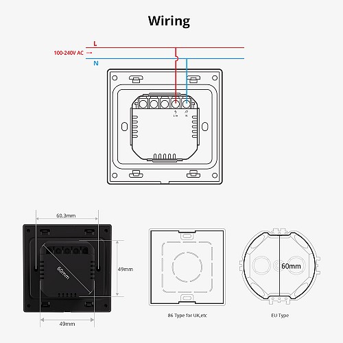 Sonoff Wifi Smart NS Panel Pro with Full Touch Display White