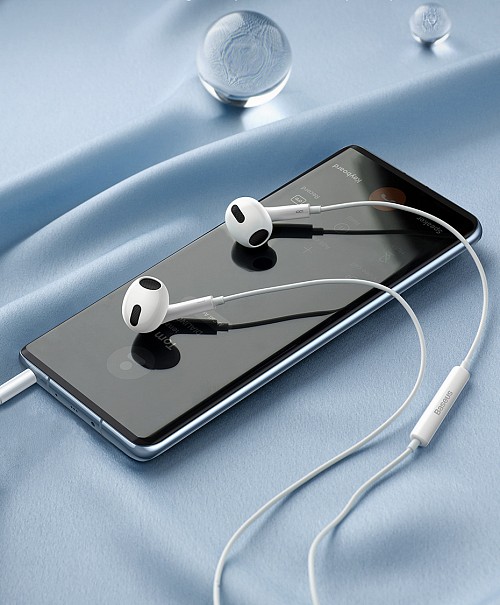 Baseus Headphones In Ear Wired 3.5mm H17 White