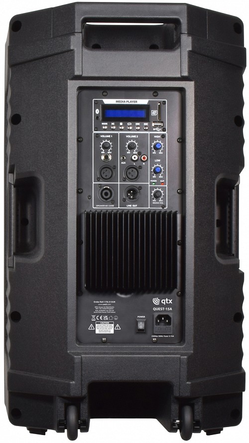 QTX QUEST-15A Active Speaker 15 BT/USB/FM 880W 178.515UK