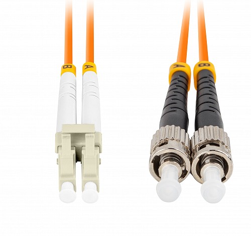 Lanberg Fiber Patch Cord ST/UPC-LC/UPC MM 50/125 Duplex OM2 LSZH 1.0m