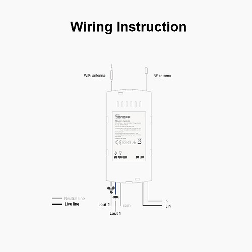 Sonoff WiFi Smart Ceiling Fan-Light Controller IFAN04 3A