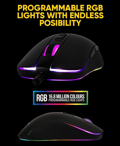Armaggeddon Falcon 3 Pro-Gaming Mouse 10000CPI Macro-Able RGB