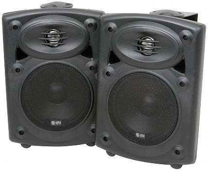 QTX QR5B Active Onwall Speakers Pair 5.25 2x20W Black 178.200UK