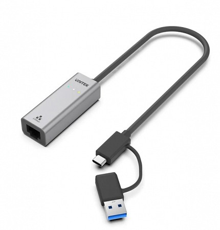 Unitek Converter USB-C to LAN 2.5Gb Ethernet+USB-A U1313C