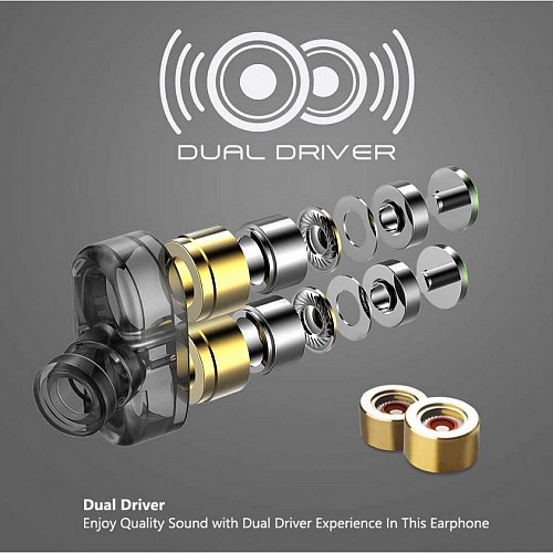 SonicGear HYPERBASS TWS 7 Dual Driver Sweatproof Earphones Black