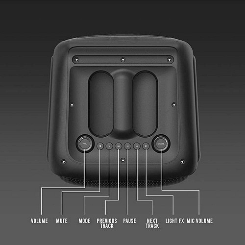 SonicGear AudioXPro600HD 90W Portable Karaoke Speaker BT/USB/FM with 1 Wireless Microphone