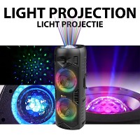 N-Gear LGP-5150 Portable Speaker with Disco Ball 1x Wireless Mic BT/USB & Powerbank Function