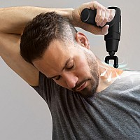 Homedics PGM-45BK Novo Mini Massage Gun Heated Percussion with 4 Massage Heads & Travel Case
