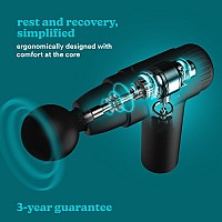 Homedics PGM-45BK Novo Mini Massage Gun Heated Percussion with 4 Massage Heads & Travel Case