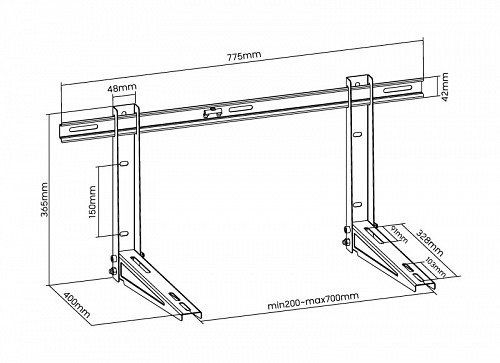 Superior Air Fix Pro Universal Air Condition Bracket SUPSAW002