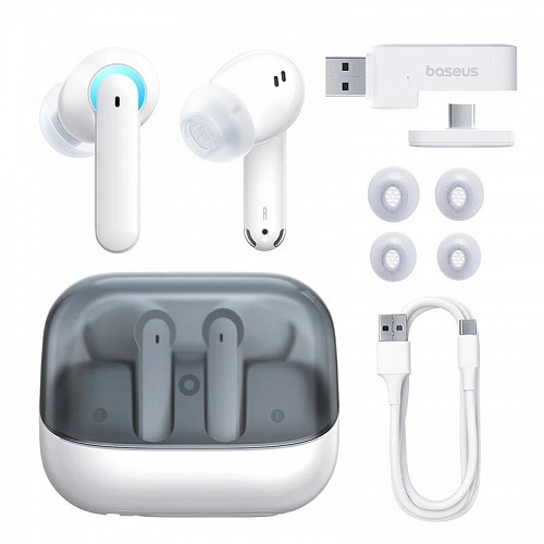 Baseus Headphones In Ear TWS AeQur G10 Gaming PS5/PC/Switch Stellar White