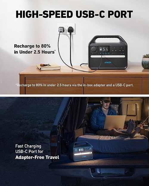 Anker SOLIX Powerhouse 535 Portable Power Station 512WH UK