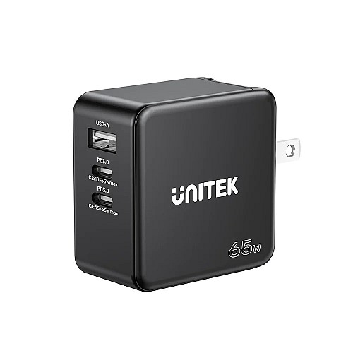 Unitek Charge Wall 65W 4in1 GaN Charger Black P1117B