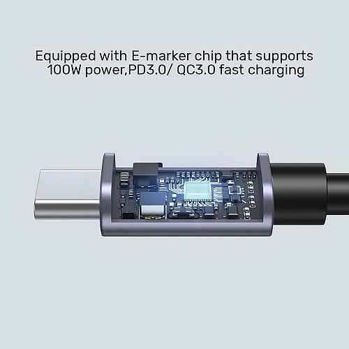 Unitek MC USB-C Cable PD100W L-Shape 3.0m C14123BK-3M