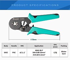 Proskit Crimping Tool Wire Ferrule Square Crimp 175mm CP-462G