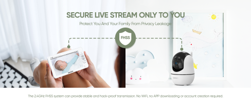 Bonoch BBM03 Portable Baby Monitor 7 and PTZ Camera+Audio No WiFi