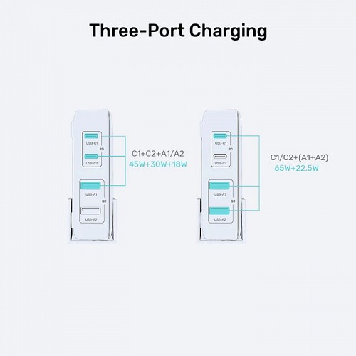 Unitek Charge Desktop 100W 4in1 GaN Charger Black P1229ABK
