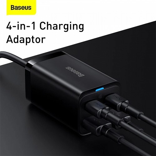 Baseus Charger Desktop 65W 2C+2U EU+100W USB-C Cable Black