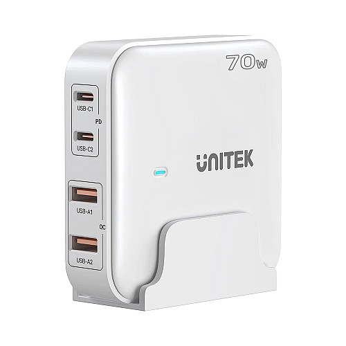 Unitek Charge Desktop 70W 4in1 GaN Charger White P1228AWH