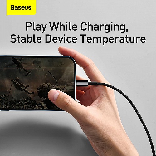 Baseus Cable Lightning to USB-A Tungsten Gold 1.0m Black