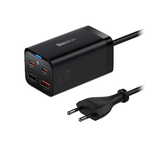 Baseus Charger Desktop 65W 2C+2U EU+100W USB-C Cable Black